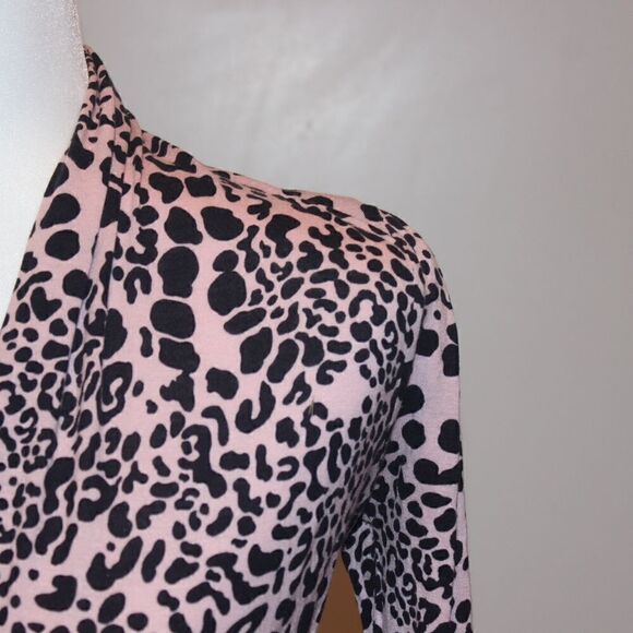 French Connection Pink & Black Animal Meadow Print Mini Dress Women size 6 - Picture 6 of 16